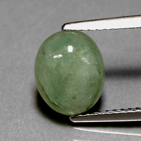 3.12캐럿 천연 그린 경옥, 투명한, 9.6×7.8 mm, 투명/반투명