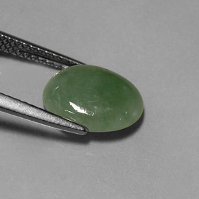 3.19캐럿 천연 녹색 비취, 투명한, 투명/반투명