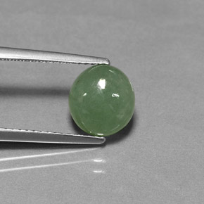 2.98캐럿 천연 그린 경옥, 투명한, 8.9×8.3 mm, 투명/반투명