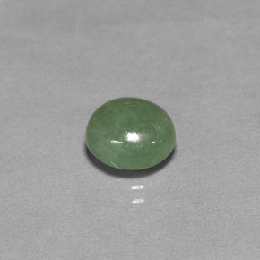 2.98캐럿 천연 그린 경옥, 투명한, 8.9×8.3 mm, 투명/반투명