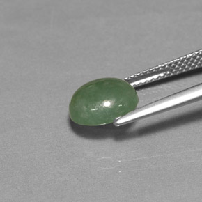 2.98캐럿 천연 그린 경옥, 투명한, 8.9×8.3 mm, 투명/반투명