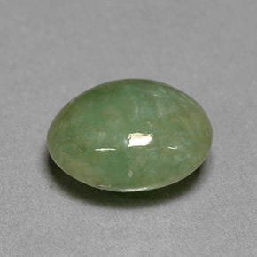 2.46캐럿 천연 그린 경옥, 투명한, 9.1×7.5 mm, 투명/반투명