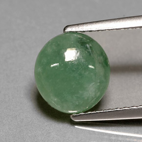 2.26캐럿 천연 그린 경옥, 투명한, 8.8×8.2 mm, 투명/반투명