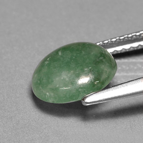 2.26캐럿 천연 그린 경옥, 투명한, 8.8×8.2 mm, 투명/반투명