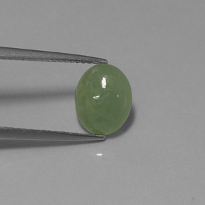 2.39캐럿 천연 그린 경옥, 투명한, 9.6×7.7 mm, 투명/반투명