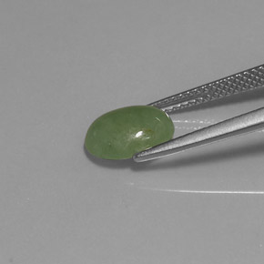 2.39캐럿 천연 그린 경옥, 투명한, 9.6×7.7 mm, 투명/반투명