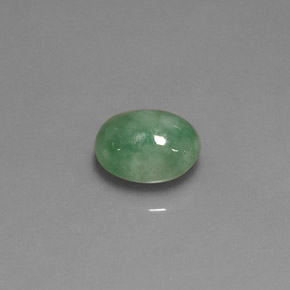 2.94캐럿 천연 그린 경옥, 투명한, 9.1×7.6 mm, 투명/반투명