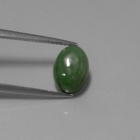 2.90캐럿 천연 그린 경옥, 타원형 컷, 9.6×7 mm, 투명한