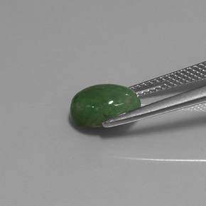 2.90캐럿 천연 그린 경옥, 타원형 컷, 9.6×7 mm, 투명한