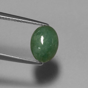 2.60캐럿 천연 그린 경옥, 타원형 컷, 10.1×7.6 mm, 투명한