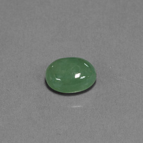 3.01캐럿 천연 그린 경옥, 투명한, 9.4×7.3 mm, 투명/반투명