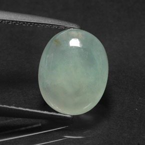 2.83캐럿 천연 그린 경옥, 타원형 컷, 10×8.1 mm, 투명한