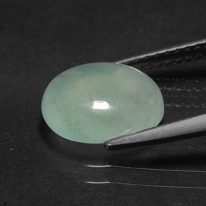 2.83캐럿 천연 그린 경옥, 타원형 컷, 10×8.1 mm, 투명한