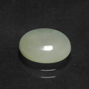 2.41캐럿 천연 그린 경옥, 타원형 컷, 9.9×8.1 mm, 투명한