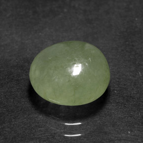 3.60캐럿 천연 그린 경옥, 투명한, 9.4×9.1 mm, 투명/반투명