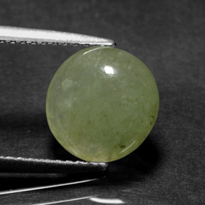 3.60캐럿 천연 그린 경옥, 투명한, 9.4×9.1 mm, 투명/반투명
