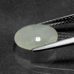 2.81캐럿 천연 연한 초록색 비취, 투명한, 투명/반투명