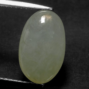 4.21캐럿 천연 그린 경옥, 투명한, 12.5×7.8 mm, 투명/반투명