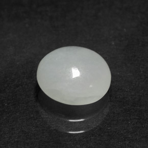 2.37캐럿 천연 화이트 경옥, 타원형 컷, 8.5×8 mm, 투명한