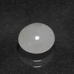 2.51캐럿 천연 화이트 경옥, 타원형 컷, 8.5×8.3 mm, 투명한