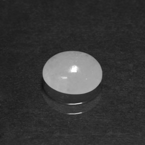 1.84캐럿 천연 화이트 경옥, 타원형 컷, 8.2×7.2 mm, 투명한