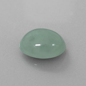 5.35캐럿 천연 그린 경옥, 타원형 컷, 11.8×9.7 mm, 투명한