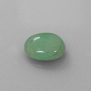 1.80캐럿 천연 그린 경옥, 타원형 컷, 8.4×7.6 mm, 투명한