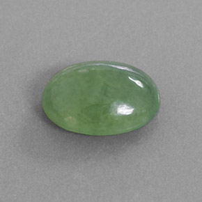 4.02캐럿 천연 그린 경옥, 타원형 컷, 11.6×8.3 mm, 투명한