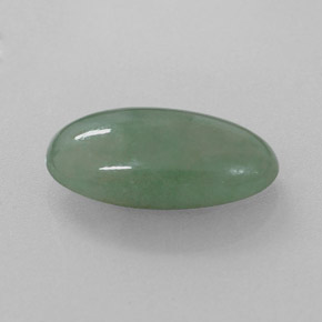 4.81캐럿 천연 그린 경옥, 타원형 컷, 14.6×8.2 mm, 투명한
