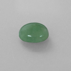 2.32캐럿 천연 그린 경옥, 타원형 컷, 8.5×7.7 mm, 투명한