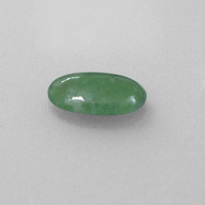 1.56캐럿 천연 그린 경옥, 타원형 컷, 10×6.1 mm, 투명한