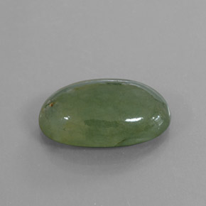 9.98캐럿 천연 그린 경옥, 타원형 컷, 17.5×10.9 mm, 투명한