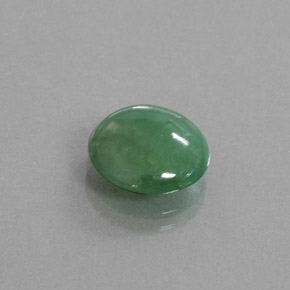 5.27캐럿 천연 그린 경옥, 라운드 컷, 11.90 mm, 투명한