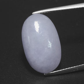 10.58캐럿 천연 라벤더 경옥, 타원형 컷, 18.4×11.2 mm, 불투명체
