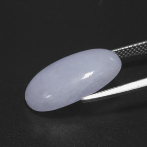 10.58캐럿 천연 라벤더 경옥, 타원형 컷, 18.4×11.2 mm, 불투명체
