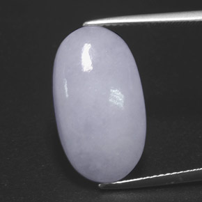 11.15캐럿 천연 라벤더 경옥, 타원형 컷, 19.8×11.1 mm, 불투명체