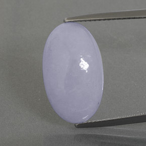 10.92캐럿 천연 라벤더 경옥, 타원형 컷, 18.8×11.3 mm, 불투명체