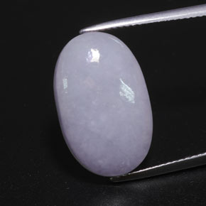 12.67캐럿 천연 라벤더 경옥, 타원형 컷, 18.9×11.8 mm, 불투명체