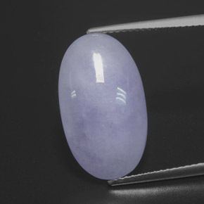 9.27캐럿 천연 라벤더 경옥, 타원형 컷, 19.4×11.3 mm, 불투명체
