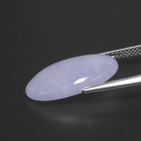 9.27캐럿 천연 라벤더 경옥, 타원형 컷, 19.4×11.3 mm, 불투명체