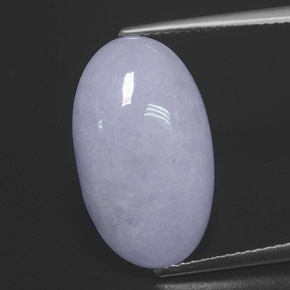 12.12캐럿 천연 라벤더 경옥, 타원형 컷, 19.5×11.5 mm, 불투명체