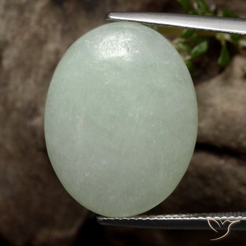 16.54ct 자연스러운 따뜻한 녹색 비취, 타원형, 투명한