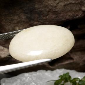 9.73캐럿 천연 하얀색 비취, 타원형 컷, 투명한