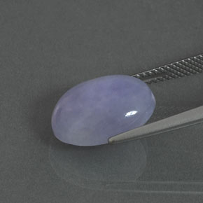 8.84캐럿 천연 라벤더 비취, 타원형 컷, 불투명체