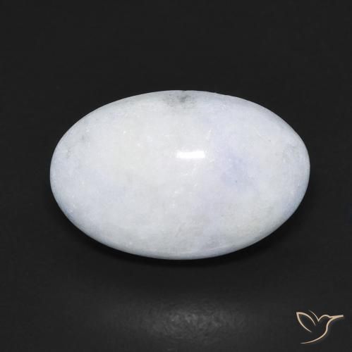 9.52ct 자연스러운 푸르스름한 흰색 비취, 타원형, 투명한