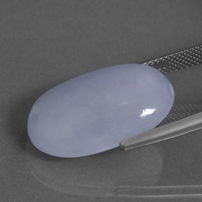 20.87캐럿 천연 라벤더 비취, 타원형, 불투명체