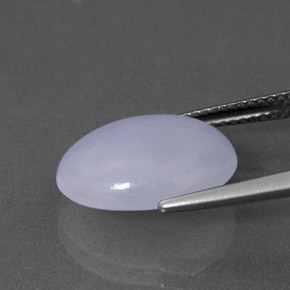 6.94캐럿 천연 라벤더 비취, 타원형 컷, 불투명체