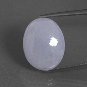 16.47캐럿 천연 라벤더 경옥, 타원형 컷, 18.4×14.6 mm, 불투명체