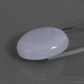 16.47캐럿 천연 라벤더 경옥, 타원형 컷, 18.4×14.6 mm, 불투명체