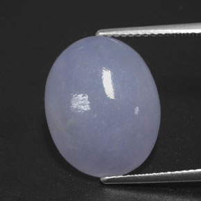 10.61캐럿 천연 라벤더 경옥, 타원형 컷, 16.6×13.3 mm, 불투명체